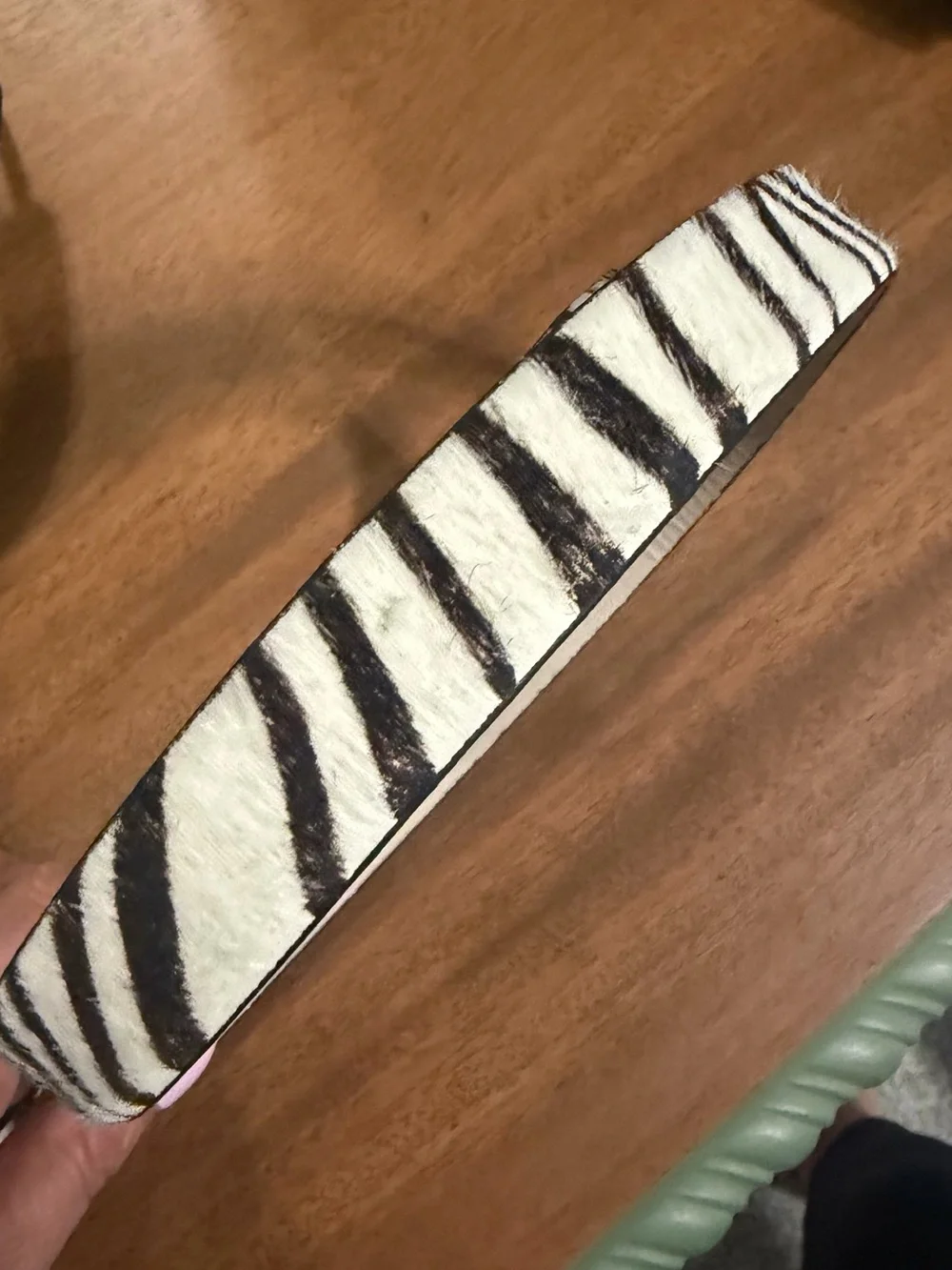 CAbi Zebra-Print Narrow Belt - Black & White
